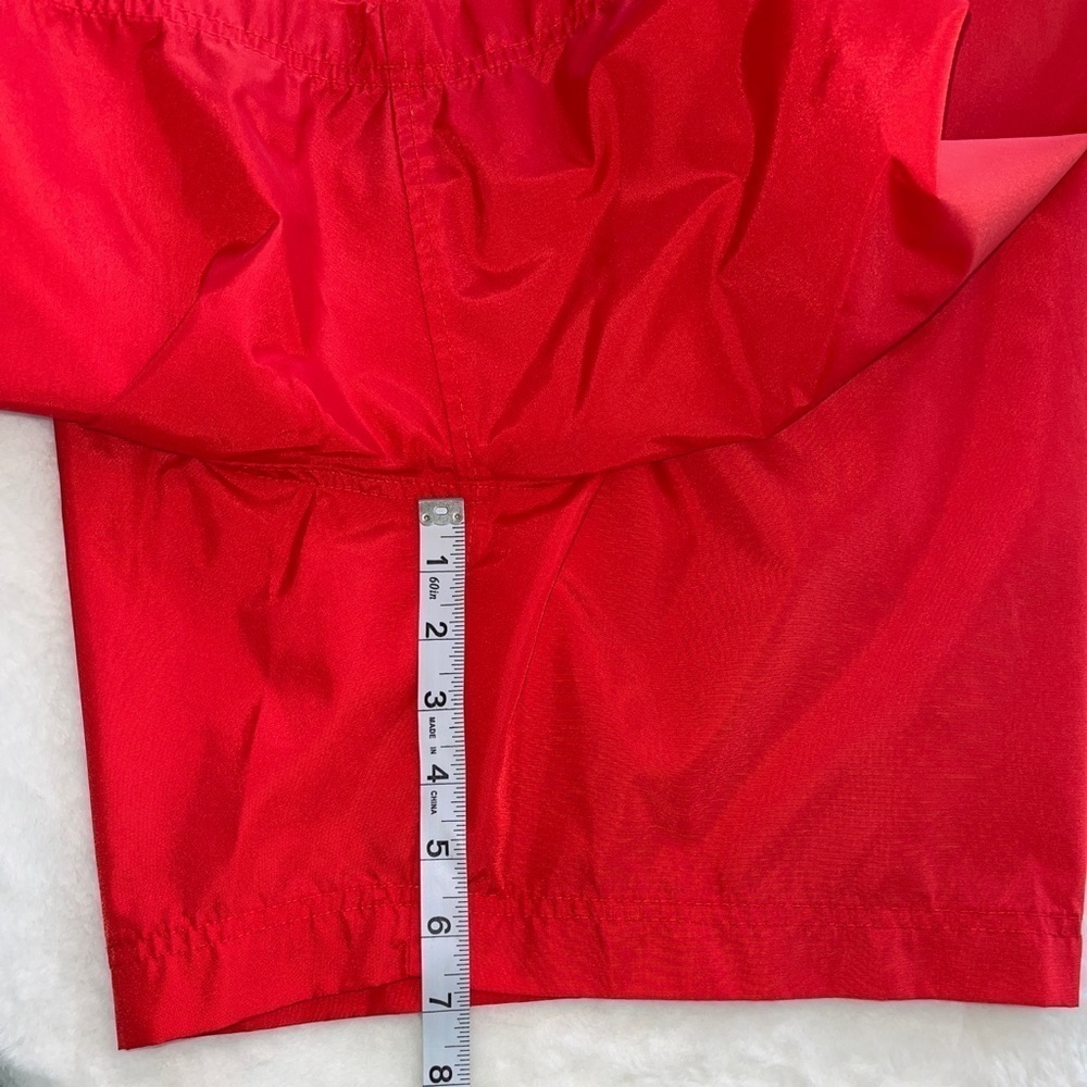 Lands’ End Men’s Nylon Swin Trunks Sz 42 Red Fully Lined Drawstring 3 Pockets - Picture 9 of 11